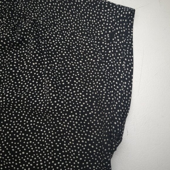 Gap Ladies Size Large Black with White Dots V-neck Dress - Picture 9 of 12